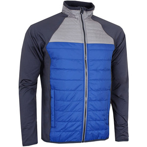 Chaqueta de Invierno para Hombre, Acolchada, con Cuello Alto, Bloques de Color, Resistente al Viento, Forro Polar de Poliéster, Cierre Frontal con Cremallera, Estilo Casual - Product Image 2