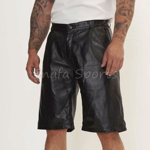 Pantalones cortos de cuero para hombre de alta calidad con logotipo personalizado, bajo MOQ, hechos de poliéster, fabricados en fábrica, a la venta. - Product Image 3