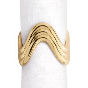 Brass Napkin Ring Flower Shape Vintage Design Table Decoration Accessory - Product Image 5