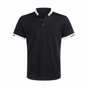 Factory Wholesale Cheap Price Hot Style Men's for Shirts 100% Cotton Print Casual <b>Sport</b> <b>Polo</b> Shirts In Solid Colors - Product Image 3