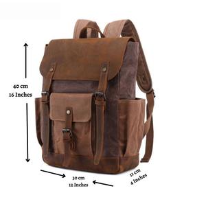 Mochila de Lona y Cuero para Viajes, Oficina, Portátil, Venta al Por Mayor, Personalización de Logotipo OEM, Fábrica LCB-0091 - Product Image 4