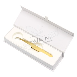 Stainless Steel Pointed Tip Eyelash Extension Tweezers with Custom Color Packaging Box for Inspection Use and Custom Logo - Product Image 3