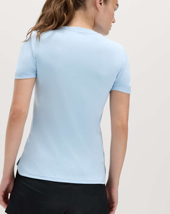 ABINZ ENTERPRISES เสื้อยืดแขนสั้นคอกลมสีฟ้าอ่อนสำหรับผู้หญิง ผ้าฝ้าย 100% ระบายอากาศได้ดี ทรงปกติ ใส่ได้ทุกฤดูกาล เสื้อผ้าลำลอง - Product Image 3