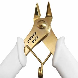 LUMINEX IMPEX Premium Gold <b>Flush</b> <b>Cutter</b> Pliers Stainless Steel Precision Side Cutting Tool for Jewelry Making Electronics Repair - Product Image 4