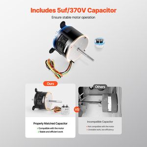 Motore Ventilatore AC Monofase 1/5HP 115V 2.6A 1650 RPM a 3 Velocità per RV, Compatibile con Dometic Brisk Air I Model - Product Image 5