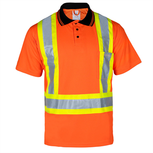 High Visibility Safety Work <b>T</b>-<b>Shirt</b> Custom Logo And Design Premium Hi Vis <b>Collared</b> <b>Shirts</b> Workwear Reflective Polo <b>Shirt</b> - Product Image 3