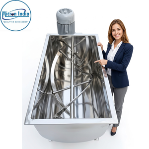 Mélangeur à ruban horizontal industriel en acier inoxydable 100L pour poudres et granulés |   Moteur à induction robuste à revêtement sec - Product Image 6