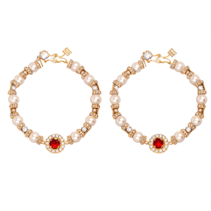 Crystal and Pearl Meenakari Openable <b>Bangles</b> <b>Set</b> - Product Image 2