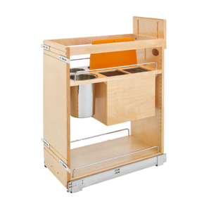 Organizador de Gabinete Extraíble Multifuncional de Madera con Cierre Suave, Estante Deslizante para Especias, Cajón para Gabinetes de Cocina y Baño - Product Image 1