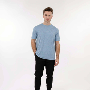 Camiseta de Hombre, Corte Ajustado, Tela Elástica de Algodón, Estilo Moderno, Informal, Lisa, Venta al Por Mayor - Product Image 1