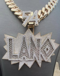 จี้ฮิปฮอปแบบกำหนดเองได้ ประดับเพชรโมอิสซาไนต์ สองชั้น เงินแท้ 925 ผ่านการทดสอบเพชร จี้แฟชั่นสำหรับแร็ปเปอร์ ผู้ชาย - Product Image 1