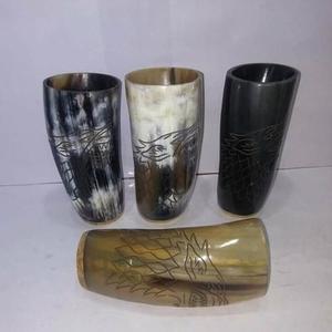 Design Natural Buffalo Black Horn Viking Drinking Horn Glasses Short Glass for customized size hot selling - Product Image 2