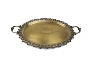 Bandeja Decorativa de Latón Hecha a Mano para Uso Comercial, Hostelería, Decoración de Hogar de Lujo y Decoración de Bodas - Product Image 3