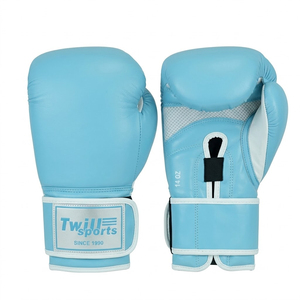 Professional Manufacturer's High-Grade PU Leather Boxing <b>Gloves</b> 6oz/8oz/12oz Hook Loop Wrist Printed MMA Adult - Product Image 1