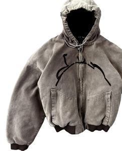 Vente en gros de pulls surdimensionnés en molleton 100% de coton personnalisés pour hommes, sweat-shirt à capuche à épaules tombantes, bouffée de motifs brodés solides - Product Image 1