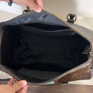 Handcrafted <b>Tooled</b> Genuine Cowhide <b>Leather</b> Large Speedy Bags Luxury Western Designer Crossbody Weekender Travel Duffel Bags - Product Image 6