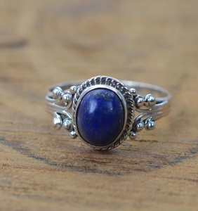Vente en gros de bagues en argent sterling 925 avec pierre précieuse naturelle lapis-lazuli bleu, bijoux élégants faits à la main, fabricant et fournisseur de bijoux fins - Product Image 5