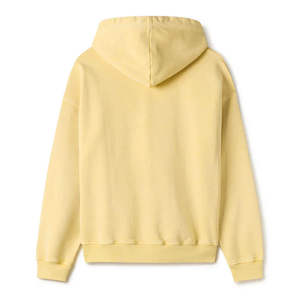 เสื้อฮู้ดโอเวอร์ไซส์สีเหลืองแบบยูนิเซ็กซ์ ผ้าฝ้ายเฟรนช์เทอร์รี่ สีพื้น สวมใส่สบายๆ สำหรับฤดูใบไม้ร่วง - Product Image 4