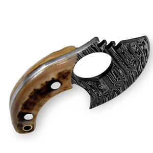 Couteau à pizza en acier Damas avec logo personnalisé, manche en bois, couteau de préparation culinaire gourmet pour cuisine extérieure - Product Image 3