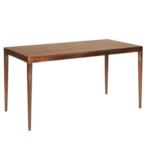 Une table à manger en bois durable, rectangulaire, de style moderne du milieu du siècle, avec des pieds fins et effilés. - Product Image 3