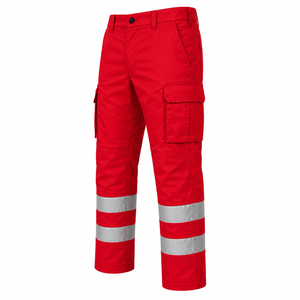 Pantalon de sécurité haute visibilité de qualité supérieure avec bande réfléchissante, pantalon cargo de chantier, couleur unie, pantalon de travail minier personnalisé - Product Image 5