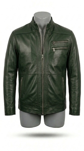 Chaqueta Vintage con Capucha y Cierre Frontal de Cuero Sintético para Hombre - Product Image 4