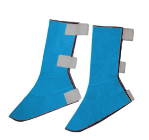 Heavy Duty Cowhide Suede Leather Fire Flame Retardant Eco-Friendly 500-1000C Heat Resistant Anti-Cut Protective Welding Leg - Product Image 5
