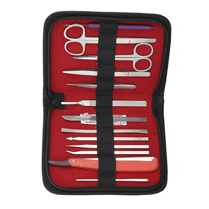 Kits chirurgicaux personnalisés de 13 pièces avec manche de scalpel, lames de couteaux, ciseaux, pinces, ensembles d'outils avec étui en cuir, prix avantageux - Product Image 3