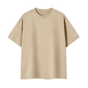 Camiseta Oversize de Algodón 100% para Hombre con Cuello Grueso, Hombro Caído y Corte Holgado, Estilo Liso para Gimnasio y Eventos Formales - Product Image 5