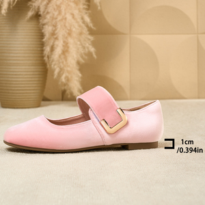 2026 New Arrival Spring Ladies Retro Velvet Mary Jane <b>Shoes</b> <b>Soft</b> Sole Square Toe Flat Height-Enhancing & Slimming - Product Image 6