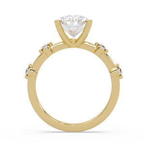 Trending 14K Pure <b>Gold</b> Oval Cut Lab Grown Diamond 2.00ct IGI Certified Engagement <b>Ring</b> <b>Set</b> Matching Diamond Bridal Wedding Band - Product Image 4
