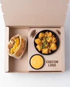 Boîtes en carton pour aliments, conçues avec des matériaux adaptés aux produits alimentaires et une structure robuste, idéales pour l'emballage des aliments et des produits chauds. - Product Image 3
