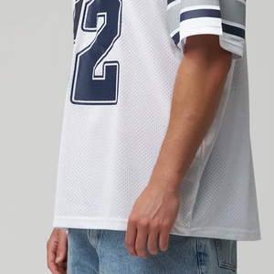 Camiseta Deportiva Ligera de Malla, Personalizable con Nombre y Número, Estilo Retro, Corte Cuadrado, para Fanáticos del Fútbol Americano - Product Image 5