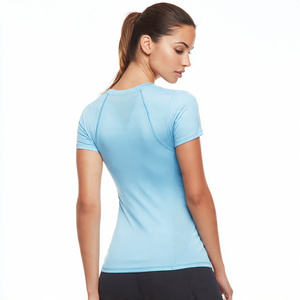 Women Long Sleeve Athletic Shirt Women Workout Fitness Wear T Shirts Ladies 100% Polyester Compression Loose Rash Guard Tops - Product Image 4