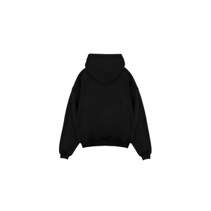 Custom Black Hoodie Heavyweight Cotton Oversized Drop Shoulder <b>Pullover</b> <b>Men</b> Plain Streetwear Blank Fleece - Product Image 4