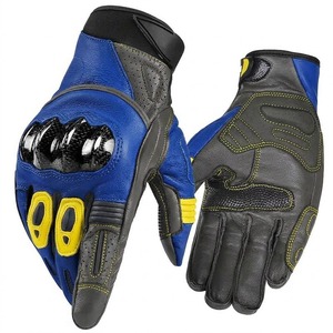 Style Motorbike Leather <b>Gloves</b> Retro Biker Gear Racer <b>Touchscreen</b> <b>Gloves</b> for USA Europe Market - Product Image 3