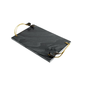 Plateau de service en marbre avec poignées métalliques, qualité supérieure, forme rectangulaire, plateau de service alimentaire pour les meilleures ventes - Product Image 1