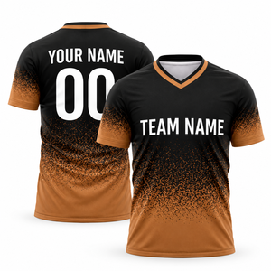 Wholesale Custom Sublimation <b>Football</b> <b>Shirt</b> V-Neck Gradient Design Team Soccer Jersey Short Quick Dry Breathable Sportswear - Product Image 6