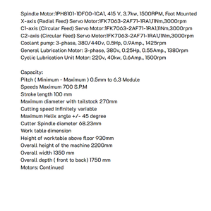 Máquina Formadora de Engranajes CNC de 3 Ejes Sykes V270 para Corte de Engranajes de Precisión y Fabricación Industrial - Product Image 6