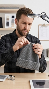 Gorro de punto acrílico liso plegable con dobladillo, gorro de invierno, fabricación OEM ODM - Product Image 3