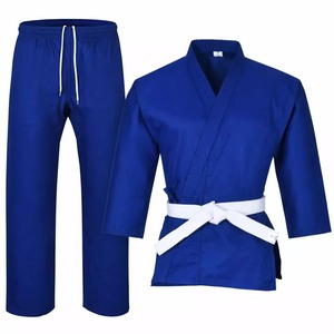 Uniforme de karaté bleu 100% coton pour adultes unisexe, respirant, durable, séchage rapide, service OEM, vêtements d'arts martiaux mixtes, coupe classique - Product Image 2