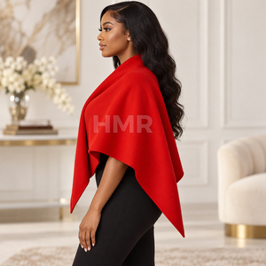 HMR Sorority Sisterhood Blanket <b>Shawls</b> Wraps Winter Open Front Poncho Cape Oversized Cardigan Sweater <b>Wool</b> - Product Image 4