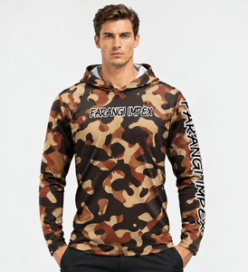 Sweat à capuche de chasse numérique camouflage premium pour hommes, vêtement d'extérieur personnalisé à manches longues, impression par sublimation OEM, vente en gros - Product Image 5
