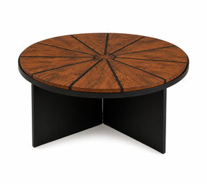 Mesa de Centro Redonda Moderna, Mesa de Salón Contemporánea, Mueble Minimalista de Madera para el Hogar, Decoración de Salón, Mesa Auxiliar - Product Image 1