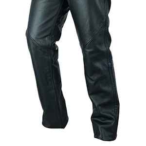 Plus Size Women's Black Leather Look Moto Biker Pants Straight Fit High Waist Full Length Autumn Style Casual Streetwear - Product Image 6