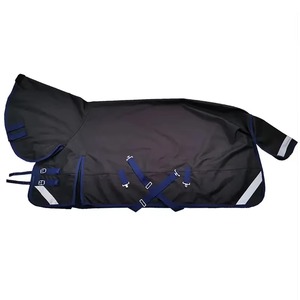 High Quality <b>Heavy</b> Weight Fleece Waterproof Horse Rug Warm Winter Horse Riding <b>Blanket</b> 4 Leg Straps Large Tail Flap Dressage Use - Product Image 2