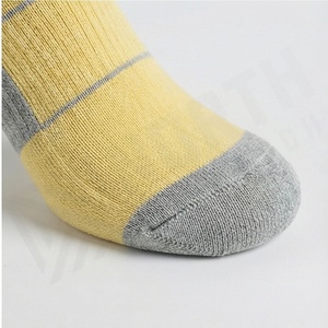 Yellow Crew <b>Socks</b> Solid Color Knitted Breathable Casual Daily Wear Adult Size Standard Thickness - Product Image 6