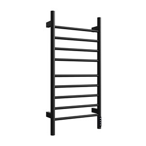 Moderno Portasciugamani in Acciaio e Bambù 17,8 X 35,7 X 4,4 Pollici con Funzione Riscaldante per Uso su Porta del Bagno - Product Image 2