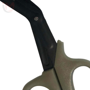 Tijeras de Trauma de Emergencia con Mango Verde Oliva y Hoja Negra, Instrumento Quirúrgico Manual de Uso Clínico Clase I - Product Image 5