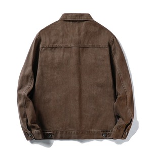 Veste en jean en coton pour homme, style printemps-automne, col rabattu, veste bomber décontractée, vêtements pour homme, vêtements d'extérieur - Product Image 5